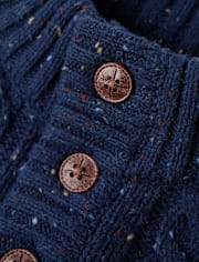 Pull à col montant en maille torsadée texturée pour garçon - Little Essentials