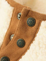 Pull Sherpa à demi-pression pour enfant - Highland Hills