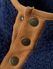 Pull Sherpa à demi-pression pour enfant - Highland Hills