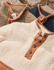 Kids Half Snap Sherpa Pullover - Highland Hills