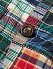 Kids Plaid Madras Poplin Blazer - Campus Cuties