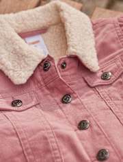 Girls Sherpa-Lined Corduroy Jacket - Highland Hills