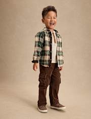 Kids Corduroy Baggy Cargo Pants - Little Essentials