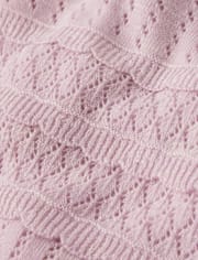 Girls Scalloped Pointelle Sweater - Magical Meadows