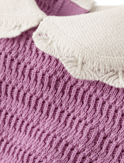 Girls Crochet Peter Pan Sweater - Magical Meadows