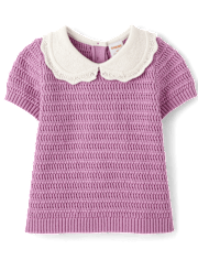 Girls Crochet Peter Pan Sweater - Magical Meadows