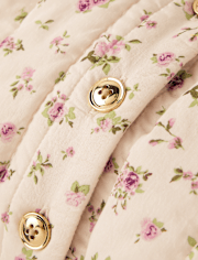 Girls Floral Quilted Jacket - Magical Meadows