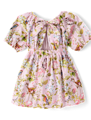Robe à fleurs et animaux pour fille - Magical Meadows