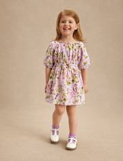 Robe à fleurs et animaux pour fille - Magical Meadows