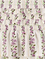 Girls Floral Smocked Ruffle Dress - Magical Meadows