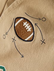 Kids Embroidered Varsity Relaxed Chino Pants - Campus Cuties