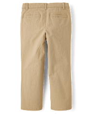 Kids Embroidered Varsity Relaxed Chino Pants - Campus Cuties