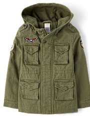 Kids Embroidered Aviator Patch Jacket - Highland Hills
