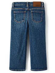 Girls Embroidered Varsity Wide Leg Jeans - Campus Cuties