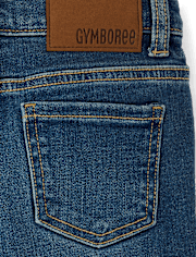 Girls Embroidered Varsity Wide Leg Jeans - Campus Cuties