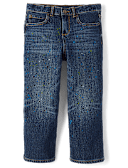 Kids Paint Splatter Baggy Jeans - Campus Cuties