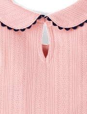 Robe tutu en pointelle brodée avec nœud pour fille - Campus Cuties