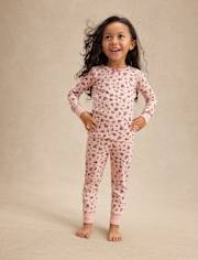 Pyjama ajusté en pointelle à fleurs pour fille - Gymmies