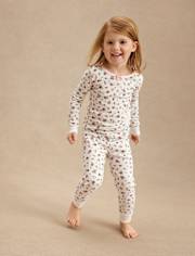 Pyjama ajusté en pointelle à fleurs pour fille - Gymmies