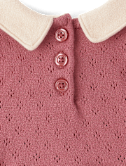 Robe pull Peter Pan en pointelle pour bébé fille - Homegrown by Gymboree