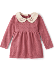 Robe pull Peter Pan en pointelle pour bébé fille - Homegrown by Gymboree