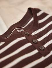 Kids Striped Snug Fit Thermal Henley Pajamas - Gymmies