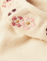 Robe pull à volants et fleurs brodées pour bébé fille - Homegrown by Gymboree