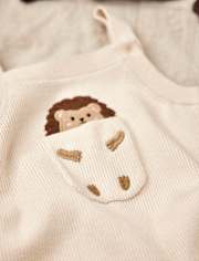 Baby Hedgehog Sweater Overalls 2-Piece Outfit Set - Homegrown by Gymboree