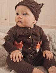Baby Fox Sweater Cardigan 3-Piece Outfit Set - Homegrown by Gymboree