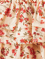 Girls Floral Pleated Tiered Dress 2-Piece Outfit Set - Homegrown by Gymboree