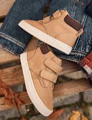 Boys Contrast Cuff Sneaker Boots - Little Essentials