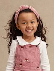 Girls Embroidered Floral 2-Piece Hair Set - Highland Hills