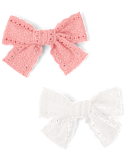 Girls Bow Hair Clip 2-Pack - Little Essentials