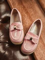 Girls Bow Loafers - Campus Cuties