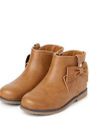 Girls Bow Booties - Little Essentials