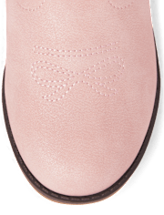 Girls Embroidered Bow Cowgirl Boots - Little Essentials