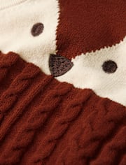 Baby Boys Fox Sweater Overalls 2-Piece Outfit Set - Homegrown by Gymboree