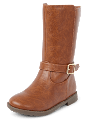 Girls Buckle Tall Boots - Little Essentials