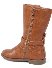 Girls Buckle Tall Boots - Little Essentials