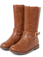 Girls Buckle Tall Boots - Little Essentials