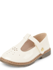 Girls Perforated T-Strap Mary Jane Shoes - Magical Meadows