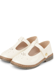 Girls Perforated T-Strap Mary Jane Shoes - Magical Meadows