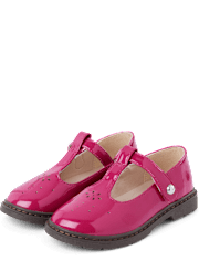 Chaussures Mary Jane perforées à brides en T pour filles - Célébrations d'automne