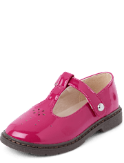 Chaussures Mary Jane perforées à brides en T pour filles - Célébrations d'automne
