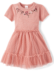 Robe tutu fleurie brodée pour fille - Highland Hills