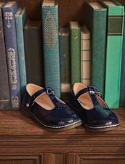 Girls Perforated T-Strap Mary Jane Shoes - Campus Cuties