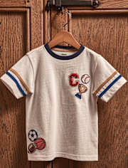 Boys Embroidered Varsity Top - Campus Cuties