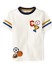 Boys Embroidered Varsity Top - Campus Cuties