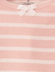 Girls Striped Snug Fit Thermal Pajamas - Gymmies