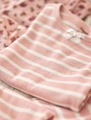 Pyjama thermique ajusté à rayures pour fille - Gymmies